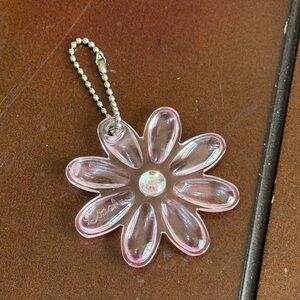 Coach Pink Flower bag charm